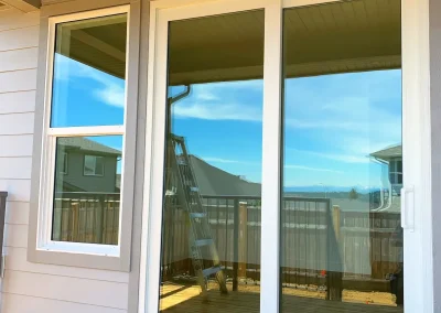 Freshly cleaned sliding doors